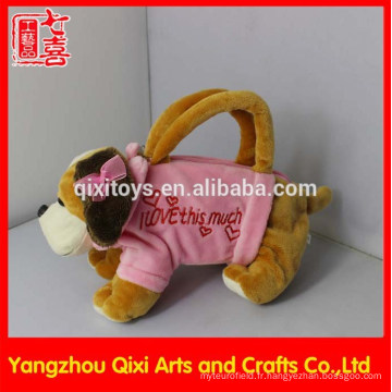 Wholesale en peluche sac à main sac mignon valentine chien sac sac animal rose